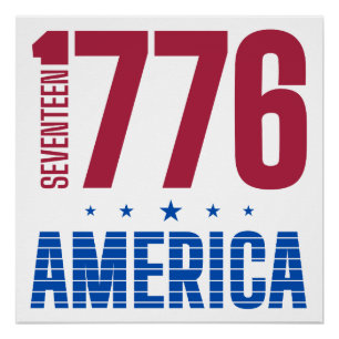 1776 Amerika 250 Jahre historische Freiheit Poster