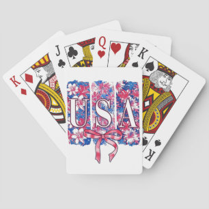 1776 Amerika 4. Juli USA Blume Spielkarten