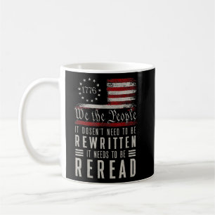 1776 Amerikanische Fahne wir, die Menschen, die si Kaffeetasse
