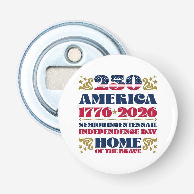 1776 Amerikas 250. Patriotik Flaschenöffner (Vorderseite)