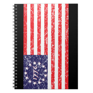 1776-Flagge Notizblock