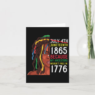 1776. Juli 4. Schwarz Karte