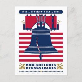 1776 Liberty Bell US Flagge 2026 Postkarte
