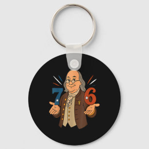1776 Lustig Benjamin Ben Franklin Meme Sechs Siebe Schlüsselanhänger