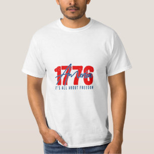 1776 Patriotische amerikanische Baseballkappe Heri T-Shirt
