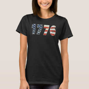 1776 Patriotische amerikanische Flagge T-Shirt