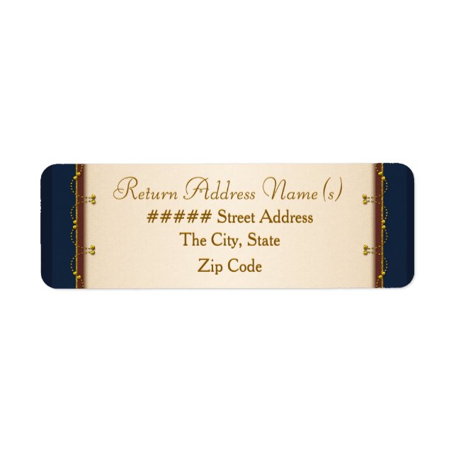 1776 Rücksendeadresse der Hochzeitskollektion (Vorne)