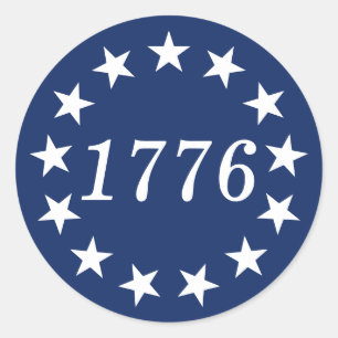 1776 RUNDER AUFKLEBER