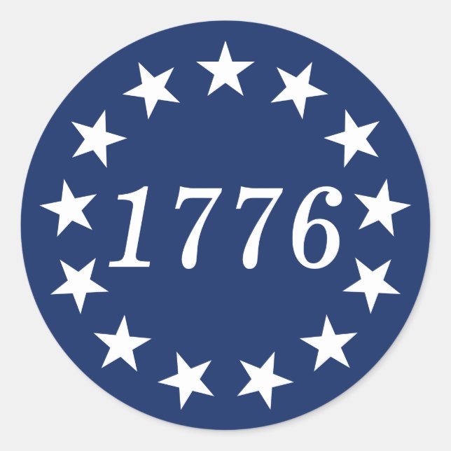 1776 RUNDER AUFKLEBER (Vorderseite)