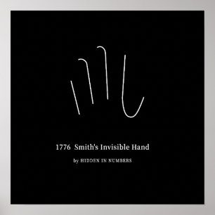 1776 Smiths Unsichtbare Hand Minimalistisch Poster