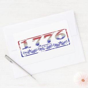 1776 Unabhängigkeit Rechteckiger Aufkleber