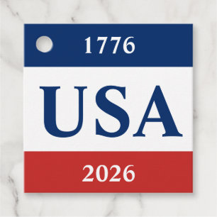 1776 USA 2026 Rot Weiß Blau Danke Geschenkanhänger