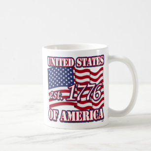 1776 USA mit der Flagge der USA Kaffeetasse