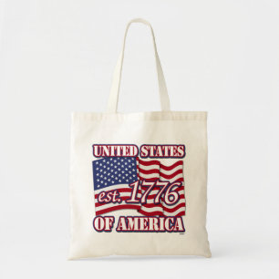 1776 USA mit der Flagge der USA Tragetasche