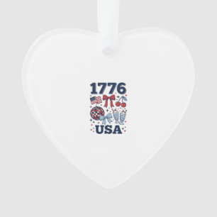 1776 USA Patriotisches Coquette Vektor Design_1 Ornament