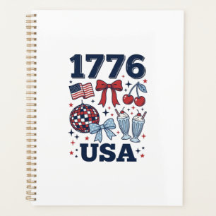 1776 USA Patriotisches Coquette Vektor Design_1 Planer
