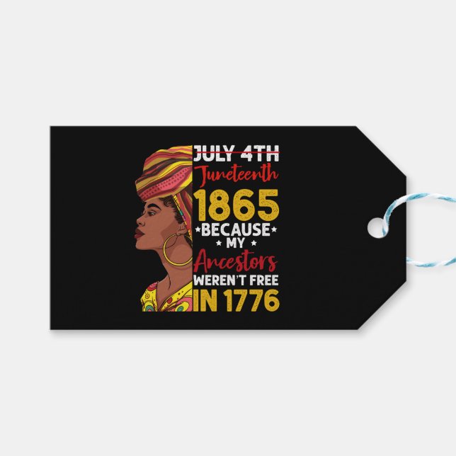 1776 war mein Vorfahren nicht frei Geschenkanhänger (Vorderseite (Horizontal))