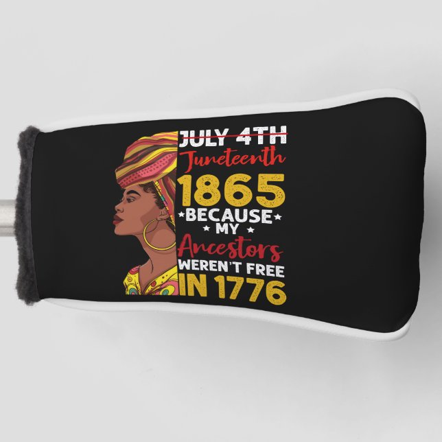 1776 war mein Vorfahren nicht frei Golf Headcover (Vorderseite)