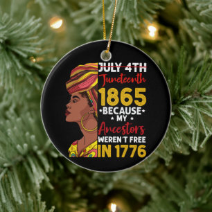 1776 war mein Vorfahren nicht frei Keramik Ornament