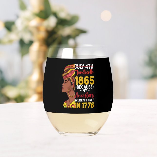 1776 war mein Vorfahren nicht frei Weinglas Ohne Stiel (Insitu (Hochzeit))