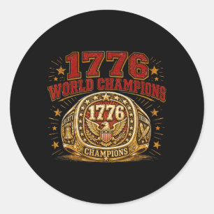 1776 Welt Sportstile Sport Styleship-Ring Runder Aufkleber