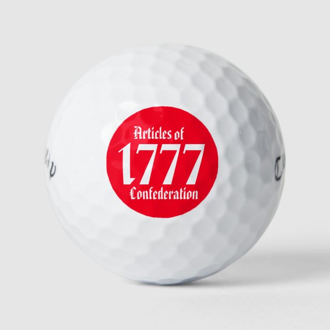 1777 Artikel der Konföderation Golfball (Vorderseite)