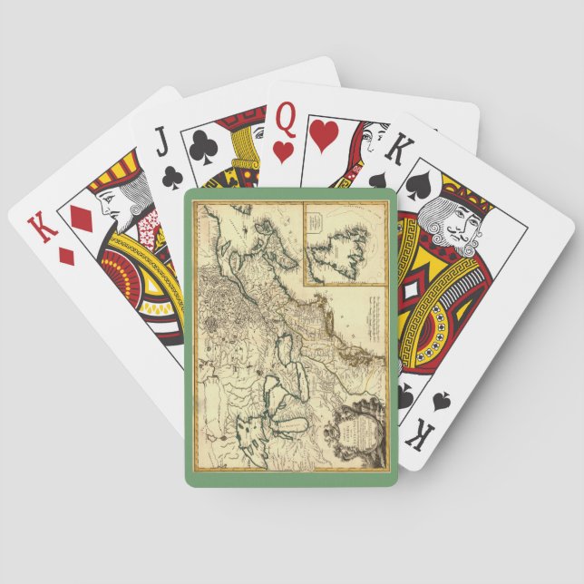 1778 Karte Kanadas und der Vereinigten Staaten Spielkarten (Rückseite)