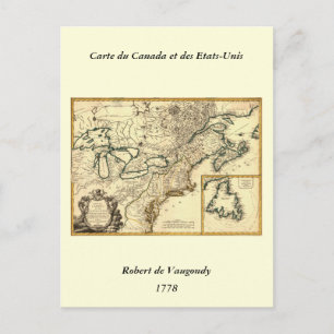 1778 Karte von Kanada und den Vereinigten Staaten