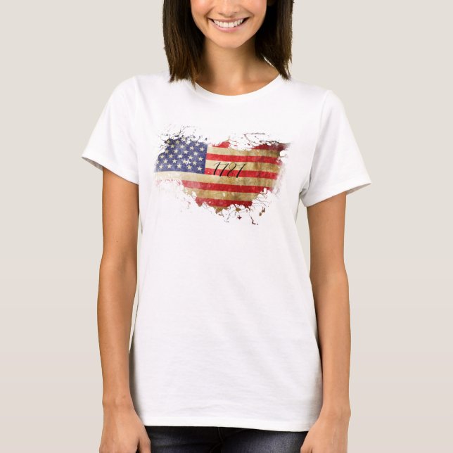 1787 American Flag USA T-Shirt (Vorderseite)