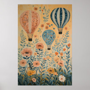 1790 Heißluftballons Poster