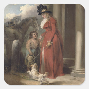 1790 (Öl auf Leinwand) Quadratischer Aufkleber