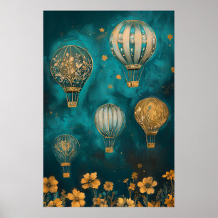 1791 Heißluftballons Poster