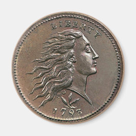 1793 Flower Hair U.S. Penny Magnet