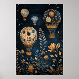 1795 Heißluftballons Poster