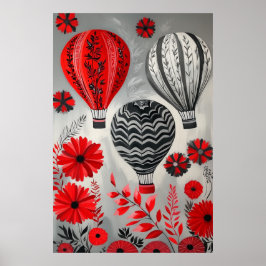 1796 Heißluftballons Poster