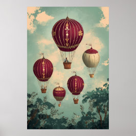 1798 Heißluftballons Poster