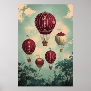 1798 Heißluftballons Poster