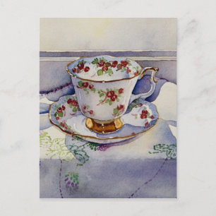 1799 Teacup auf Linen Postkarte