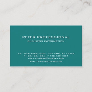 17 Carte de visite professionnel moderne turquoise