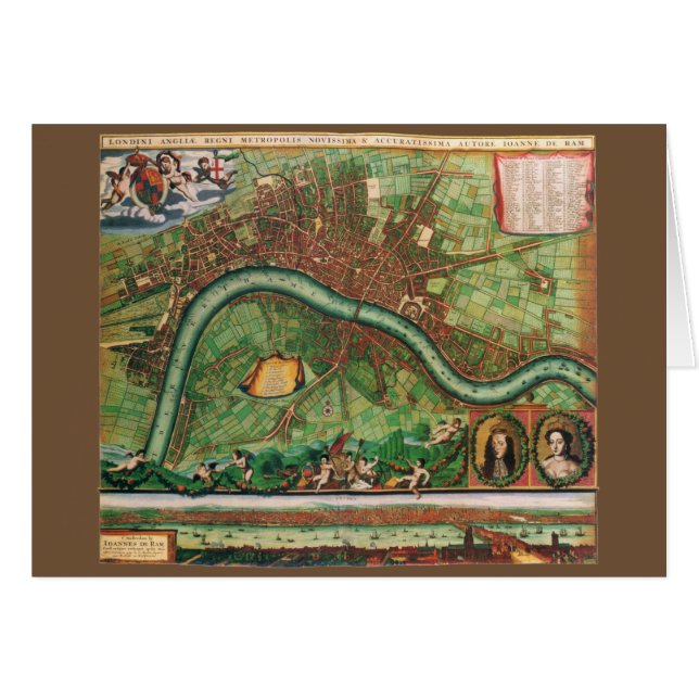17 Century Antique London Street Karte (Vorderseite (Horizontal))