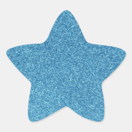 17 Cool Blue Glitzer Print Glitzern Star Stern-Aufkleber