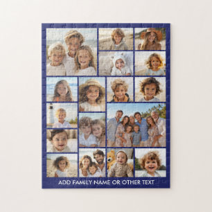 17 Foto-Collage und Text - Modern Blau und Weiß