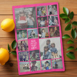 17 FotoCollage and Text - Kann Hot Pink bearbeiten Geschirrtuch<br><div class="desc">Ein Design mit einem einfachen,  heißen rosa Hintergrund. Nutzen Sie bis zu 17 Quadratmeter Foto,  um ein einzigartiges und persönliches Geschenk zu kreieren. Wenn Sie die Bilder anpassen müssen,  klicken Sie auf das Werkzeug anpassen,  um Änderungen vorzunehmen.</div>