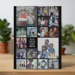 17 FotoCollage und Text - Schwarz bearbeiten Postkarte<br><div class="desc">Ein Design mit einem schwarzen Hintergrund. Nutzen Sie bis zu 17 Quadratmeter Foto,  um ein einzigartiges und persönliches Geschenk zu kreieren. Wenn Sie die Bilder anpassen müssen,  klicken Sie auf das Werkzeug anpassen,  um Änderungen vorzunehmen.</div>