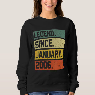 17. Geburtstag 17 Jahre alte Legende seit 20. Janu Sweatshirt