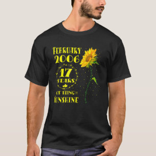 17. Geburtstag 17 Jahre Alte Sonnenblume Mädchen F T-Shirt