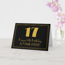 17. Geburtstag: Art Deco Inspiriert Look "17" + Na Karte
