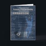 17. Geburtstag Grandson Modernes Design Karte<br><div class="desc">17. Geburtstag Grandson Modernes Design</div>