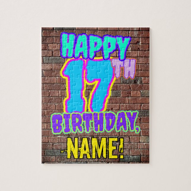 17. Geburtstag ~ Spaß, Urban Graffiti Inspiriert L (Vertikal)