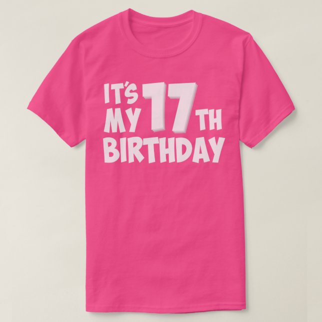 17. Geburtstag T-Shirt (Design vorne)